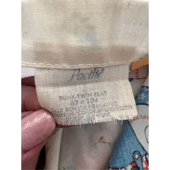 Vintage 1970s Raggedy Ann & Andy twin Flat Sheet Set Bobbs Merrill CO - Picture 6 of 8